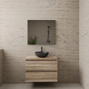 Badkamermeubel Gliss Project 80cm⎢Canyon Oak⎢Onderkast met topblad