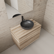 Badkamermeubel Gliss Project 80cm⎢Canyon Oak⎢Onderkast met topblad