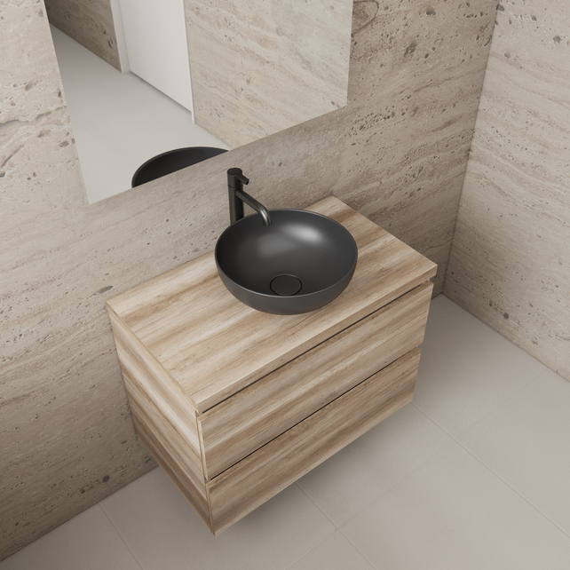 Badkamermeubel Gliss Project 80cm⎢Canyon Oak⎢Onderkast met topblad