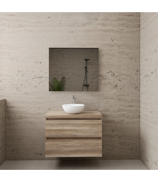 GLISS DESIGN Badkamermeubel Gliss Project 80cm⎢Canyon Oak⎢Onderkast met topblad