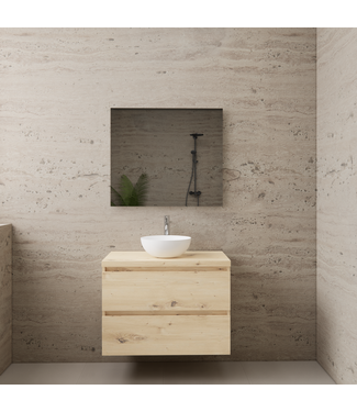 GLISS DESIGN Badkamermeubel Gliss Project 80cm⎢Artisan Oak⎢Onderkast met topblad