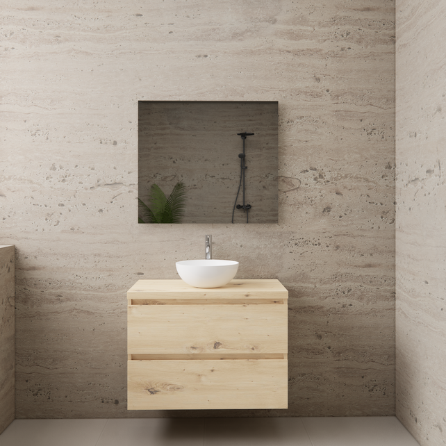 Badkamermeubel Gliss Project 80cm⎢Artisan Oak⎢Onderkast met topblad Badkamermeubel Gliss Project 80cm⎢Artisan Oak⎢Onderkast met topblad