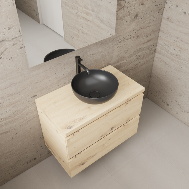 Badkamermeubel Gliss Project 80cm⎢Artisan Oak⎢Onderkast met topblad Badkamermeubel Gliss Project 80cm⎢Artisan Oak⎢Onderkast met topblad