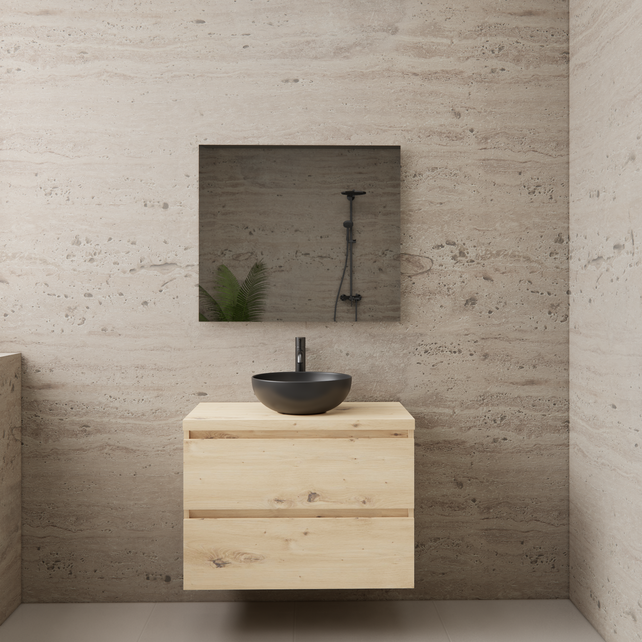 Badkamermeubel Gliss Project 80cm⎢Artisan Oak⎢Onderkast met topblad Badkamermeubel Gliss Project 80cm⎢Artisan Oak⎢Onderkast met topblad