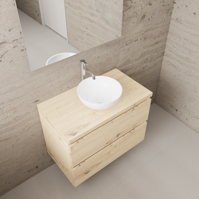 Badkamermeubel Gliss Project 80cm⎢Artisan Oak⎢Onderkast met topblad Badkamermeubel Gliss Project 80cm⎢Artisan Oak⎢Onderkast met topblad