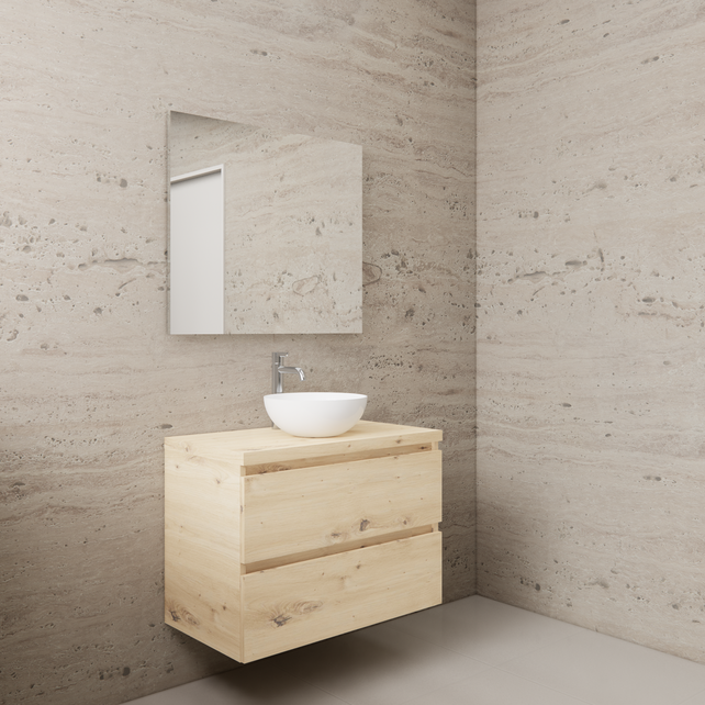 Badkamermeubel Gliss Project 80cm⎢Artisan Oak⎢Onderkast met topblad Badkamermeubel Gliss Project 80cm⎢Artisan Oak⎢Onderkast met topblad