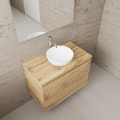 Badkamermeubel Gliss Project 80cm⎢Dakota Oak⎢Onderkast met topblad