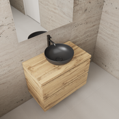 Badkamermeubel Gliss Project 80cm⎢Dakota Oak⎢Onderkast met topblad