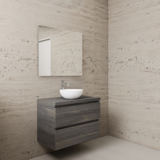 Badkamermeubel Gliss Project 80cm⎢Frey Oak⎢Onderkast met topblad