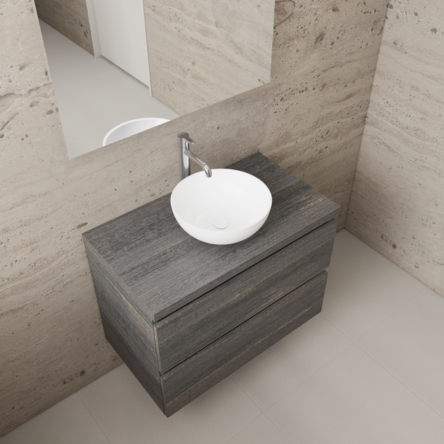 Badkamermeubel Gliss Project 80cm⎢Frey Oak⎢Onderkast met topblad