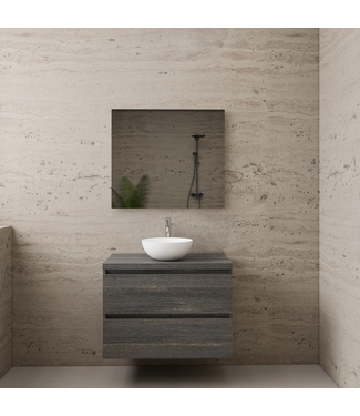 GLISS DESIGN Badkamermeubel Gliss Project 80cm⎢Frey Oak⎢Onderkast met topblad