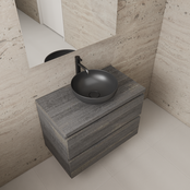 Badkamermeubel Gliss Project 80cm⎢Frey Oak⎢Onderkast met topblad