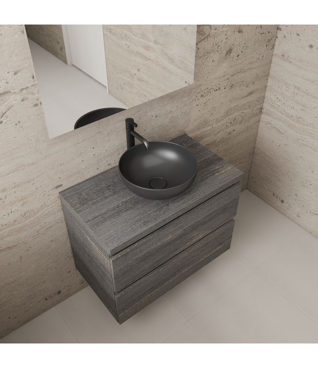 Badkamermeubel Gliss Project 80cm⎢Frey Oak⎢Onderkast met topblad