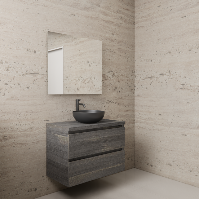 Badkamermeubel Gliss Project 80cm⎢Frey Oak⎢Onderkast met topblad