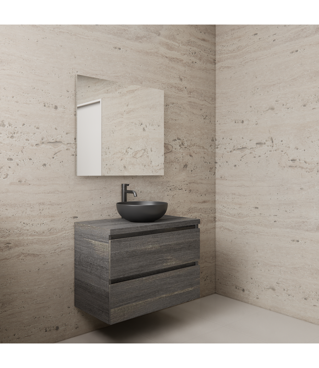 Badkamermeubel Gliss Project 80cm⎢Frey Oak⎢Onderkast met topblad