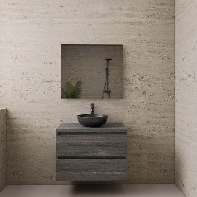 Badkamermeubel Gliss Project 80cm⎢Frey Oak⎢Onderkast met topblad