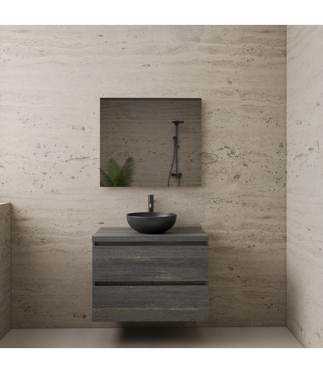 GLISS DESIGN Badkamermeubel Gliss Project 80cm⎢Frey Oak⎢Onderkast met topblad