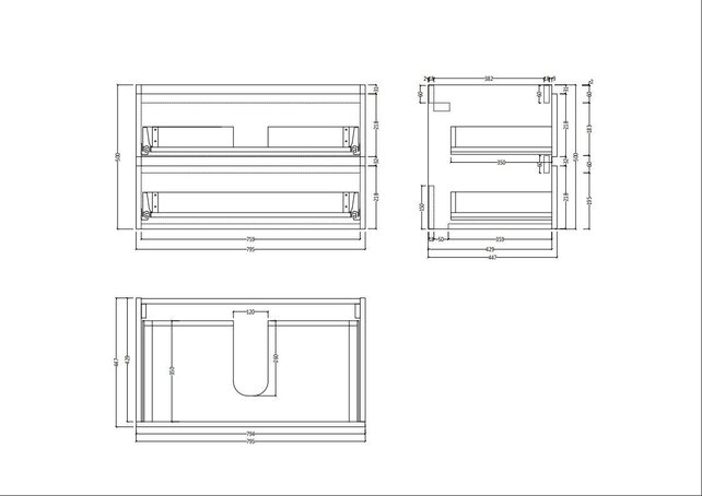 Badkamermeubel Gliss Project 80cm⎢Hoogglans Wit⎢Onderkast met topblad Badkamermeubel Gliss Project 80cm⎢Hoogglans Wit⎢Onderkast met topblad