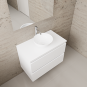Badkamermeubel Gliss Project 80cm⎢Hoogglans Wit⎢Onderkast met topblad Badkamermeubel Gliss Project 80cm⎢Hoogglans Wit⎢Onderkast met topblad