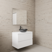 Badkamermeubel Gliss Project 80cm⎢Hoogglans Wit⎢Onderkast met topblad Badkamermeubel Gliss Project 80cm⎢Hoogglans Wit⎢Onderkast met topblad