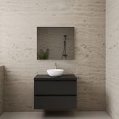 Badkamermeubel Gliss Project 80cm⎢Mat Zwart⎢Onderkast met topblad Badkamermeubel Gliss Project 80cm⎢Mat Zwart⎢Onderkast met topblad