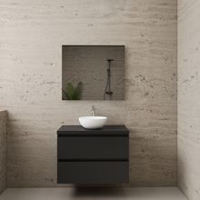 Badkamermeubel Gliss Project 80cm⎢Mat Zwart⎢Onderkast met topblad