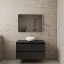 Badkamermeubel Gliss Project 100cm⎢Mat Zwart⎢Onderkast met topblad