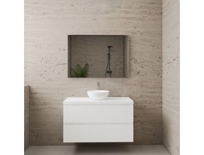Badkamermeubel Gliss Project 100cm⎢Hoogglans Wit⎢Onderkast met topblad