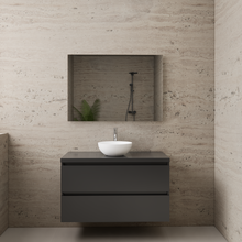 Badkamermeubel Gliss Project 100cm⎢Hoogglans Antraciet⎢Onderkast met topblad