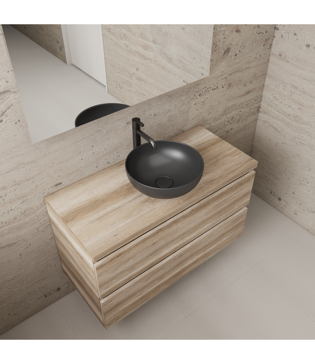 Badkamermeubel Gliss Project 100cm⎢Canyon Oak⎢Onderkast met topblad