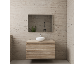 Badkamermeubel Gliss Project 100cm⎢Canyon Oak⎢Onderkast met topblad