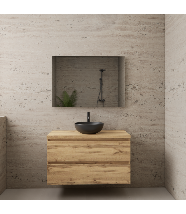 Badkamermeubel Gliss Project 100cm⎢Dakota Oak⎢Onderkast met topblad