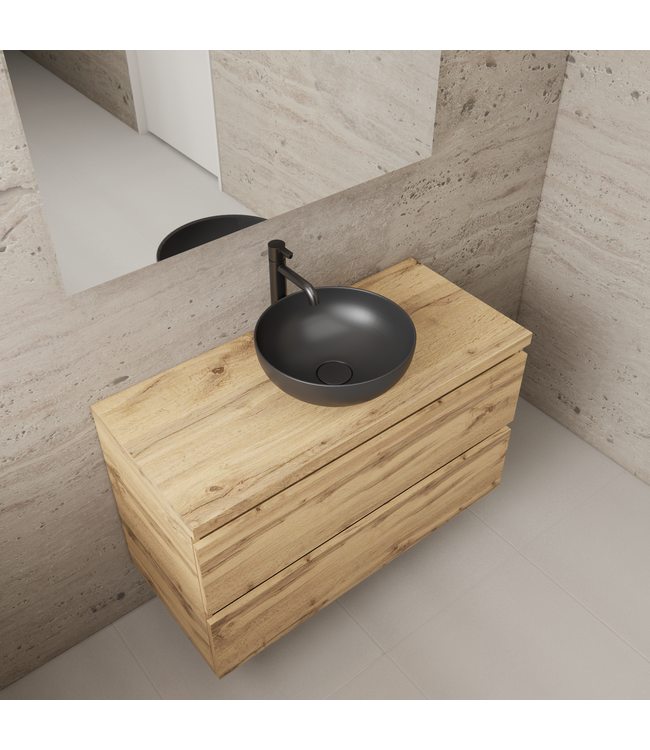 Badkamermeubel Gliss Project 100cm⎢Dakota Oak⎢Onderkast met topblad