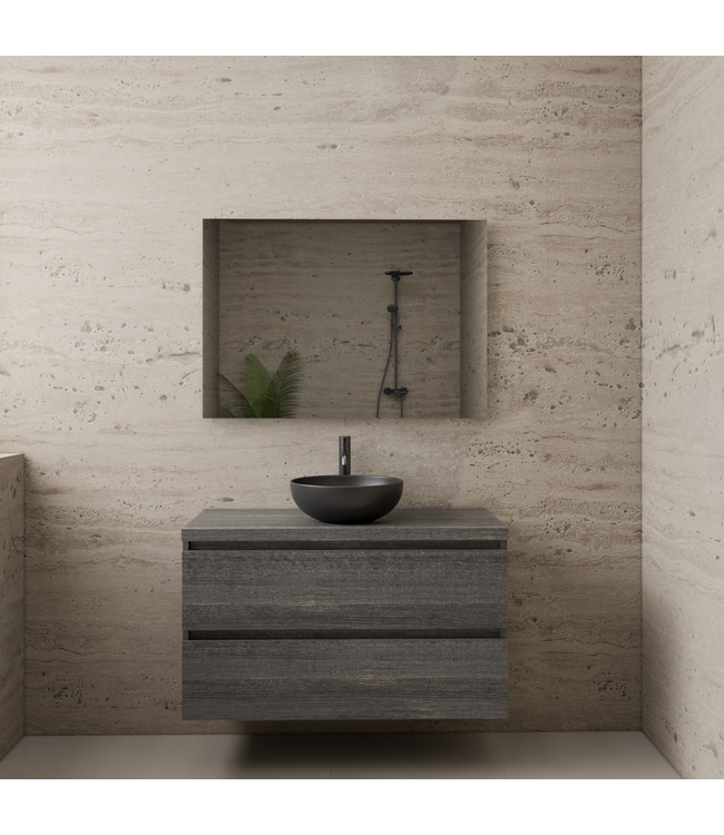 Badkamermeubel Gliss Project 100cm⎢Frey Oak⎢Onderkast met topblad