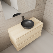 Badkamermeubel Gliss Project 100cm⎢Artisan Oak⎢Onderkast met topblad