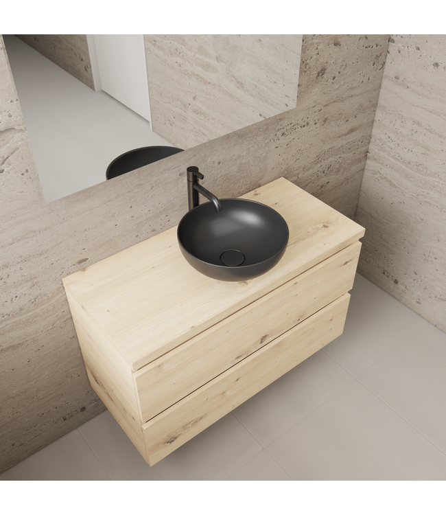 Badkamermeubel Gliss Project 100cm⎢Artisan Oak⎢Onderkast met topblad