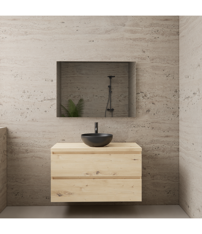 Badkamermeubel Gliss Project 100cm⎢Artisan Oak⎢Onderkast met topblad