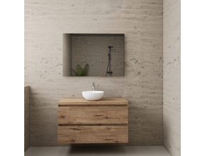 Badkamermeubel Gliss Project 100cm⎢Wellington Oak⎢Onderkast met topblad