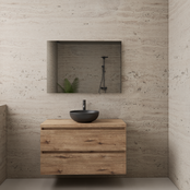 Badkamermeubel Gliss Project 100cm⎢Wellington Oak⎢Onderkast met topblad