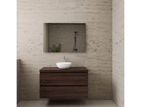 Badkamermeubel Gliss Project 100cm⎢Sonoma Choco⎢Onderkast met topblad