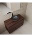 Badkamermeubel Gliss Project 100cm⎢Sonoma Choco⎢Onderkast met topblad