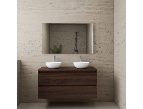 Badkamermeubel Gliss Project 120cm⎢Sonoma Choco⎢Onderkast met topblad