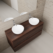 Badkamermeubel Gliss Project 120cm⎢Sonoma Choco⎢Onderkast met topblad