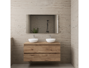 Badkamermeubel Gliss Project 120cm⎢Wellington Oak⎢Onderkast met topblad