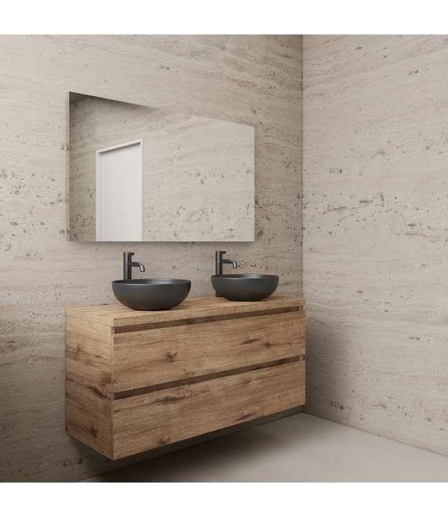 Badkamermeubel Gliss Project 120cm⎢Wellington Oak⎢Onderkast met topblad