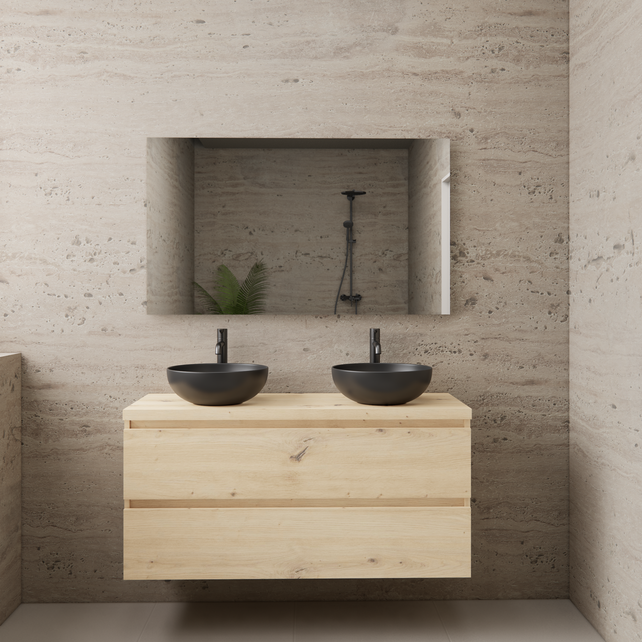 Badkamermeubel Gliss Project 120cm⎢Artisan Oak⎢Onderkast met topblad Badkamermeubel Gliss Project 120cm⎢Artisan Oak⎢Onderkast met topblad