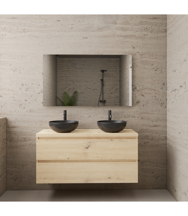 Badkamermeubel Gliss Project 120cm⎢Artisan Oak⎢Onderkast met topblad