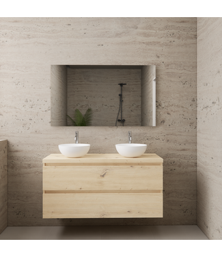 GLISS DESIGN Badkamermeubel Gliss Project 120cm⎢Artisan Oak⎢Onderkast met topblad