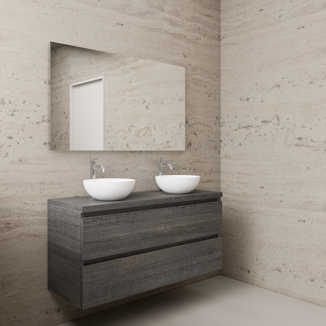 Badkamermeubel Gliss Project 120cm⎢Frey Oak⎢Onderkast met topblad