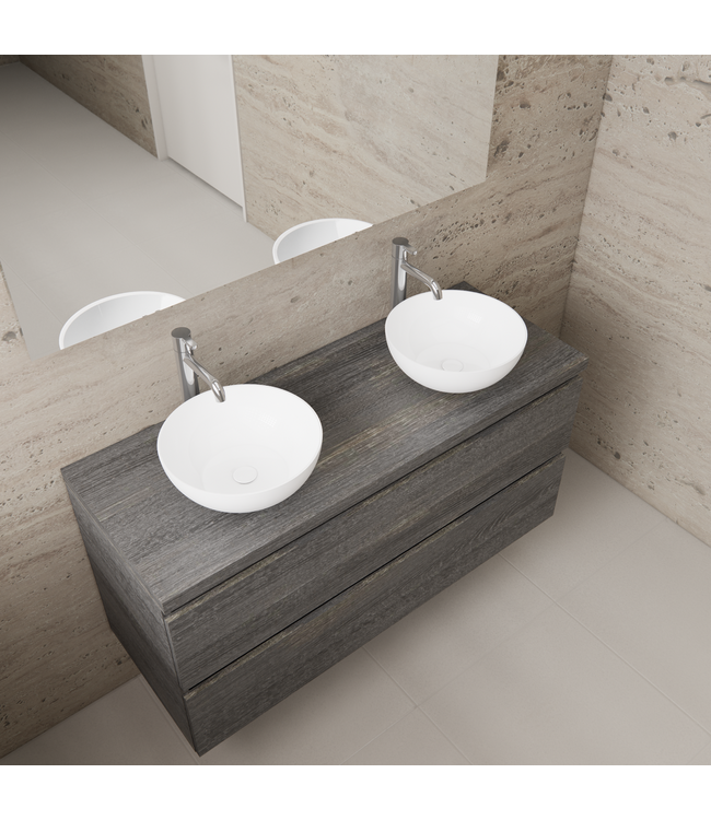 GLISS DESIGN Badkamermeubel Gliss Project 120cm⎢Frey Oak⎢Onderkast met topblad